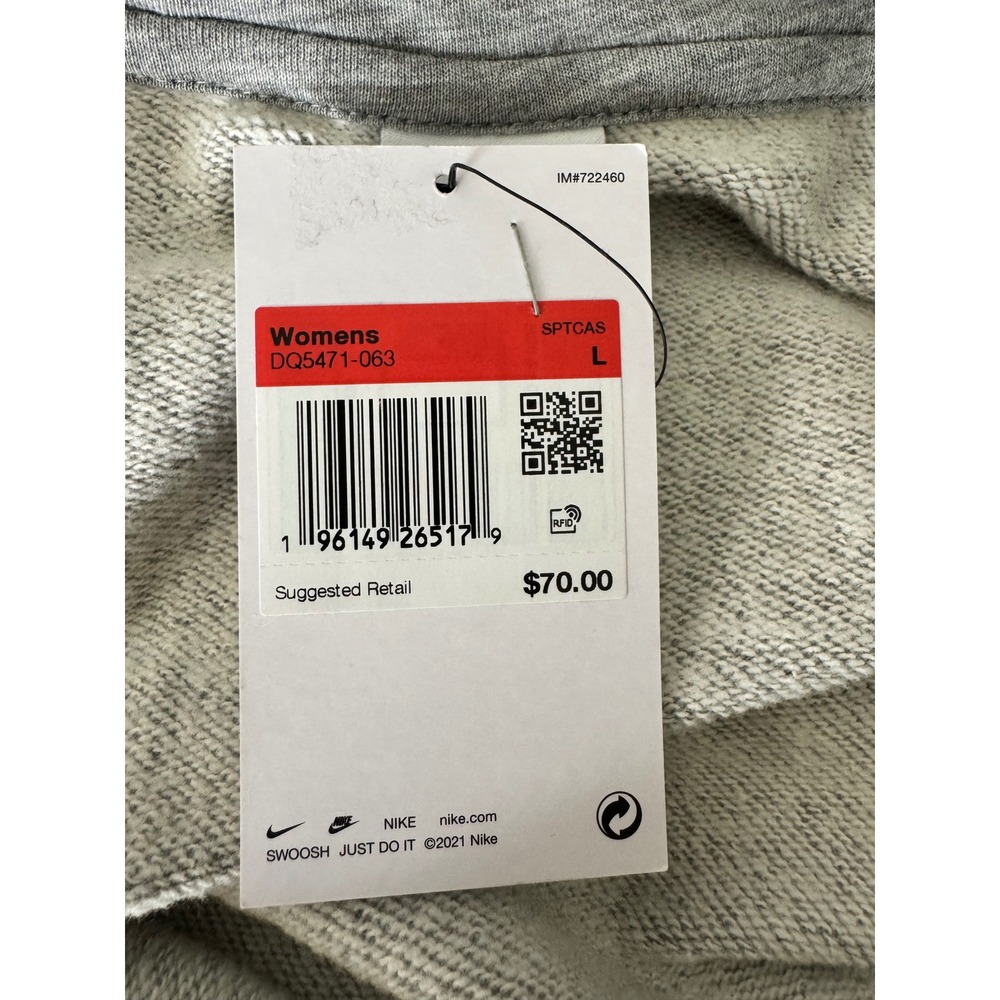 Nike Full Zip Hoodie Women's Large Gray Sweatshirt Hooded Jacket - Picture 7 of 7
